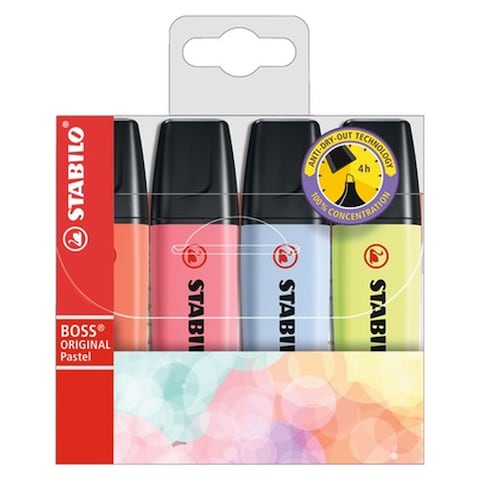 Stabilo Boss Original Pastel Arty Highlighter Multicolour 4 PCS