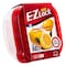 Lock &amp; LockEZ Lock Easy Plastic Square Food Container HLE8104 Clear/Red 250ml 3 PCS