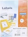 Generic Formtec A4 Labels, 24 Lables Per Sheet- 100 Sheet Box