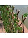 Expandable Wooden Fence With Artificial Faux Plant Leaves Green/Brown 1.2m