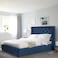 In House Lychee Velvet Bed Frame - King - 200x180 cm - Dark Blue