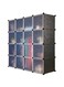 Generic - 16 Cubes Magnetic Door Closet Black