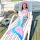 COOLBABY Girls Three-piece Children's Mermaid Swimsuit Mermaid Tail Swimsuit Mermaid Costume Swimwear (110 Sizes)