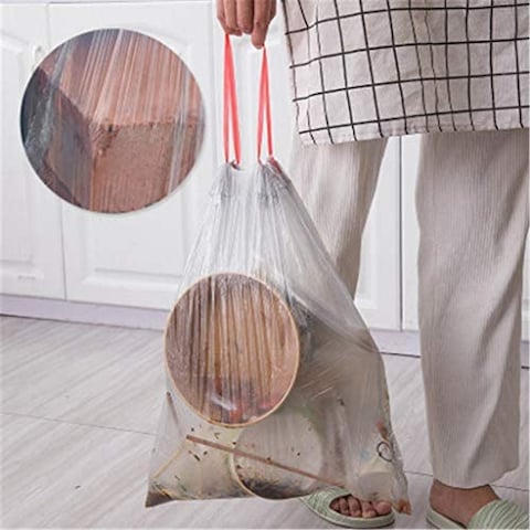 Generic - Household Disposable Large Thickened Portable Garbage Drawstring Garbage Kitchen Trash Plastic Bag