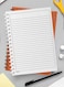 Lowha Spiral Notebook With 60 Sheets And Hard Paper Covers With Abstract Dots Orange Design, For Jotting Notes And Reminders, For Work, University, School
