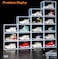 1CHASE&reg; Stackable Transparent Shoe Storage Box, Side Open High Quality Storage Organizer Box, Stores Shoes Size Up to UK 46, (6 Box Set)