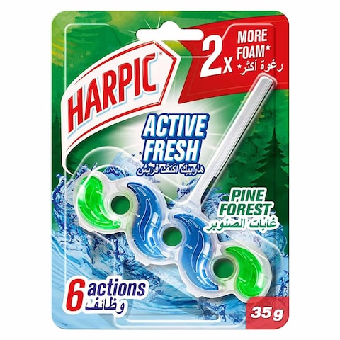 Harpic Toilet Cleaning Blocks with Pine Forest - 35 gram - 2 Count