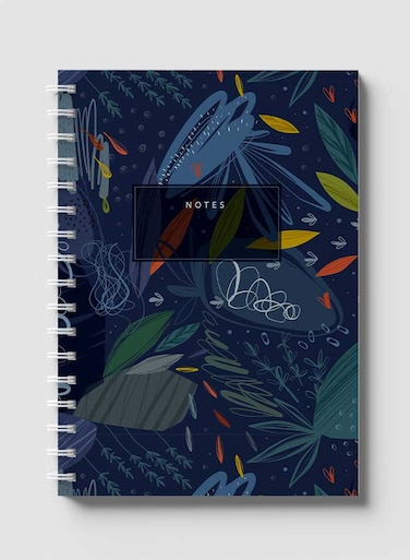 لوحة  دفتر سلك ٦٠ ورقة بغلاف من الورق المقوى بتصميم زهور مختلفة ملونه، لتسجيل الملاحظات وتدوين التذكيرات للعمل أو الجامعة أو المدرسة