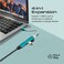 Promate USB-C Hub, 4-in-1 Type-C Sync/Charge Adapter with USB-A Adapter, 5Gbps USB 3.0 Port, 480Mbps USB 2.0 Ports and Compact Aluminum Design for MacBook Pro, Samsung Chromebook Plus, LiteHub-4 Blue
