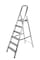 STANLEY Step Ladder, 6 Steps Aluminum Ladder with Non-Slip Rubber Edge Guards &amp; 150 KG Loading Capacity - EN131 Approved