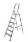 STANLEY Step Ladder, 6 Steps Aluminum Ladder with Non-Slip Rubber Edge Guards &amp; 150 KG Loading Capacity - EN131 Approved
