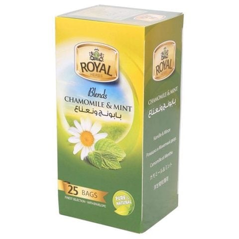 Buy Royal Herbs Blends Chamomile and Mint Tea 25 Tea Bags in Kuwait