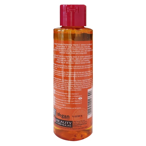 Beauty Formulas Brightening Vitamin C Facial Tonic Orange 150ml