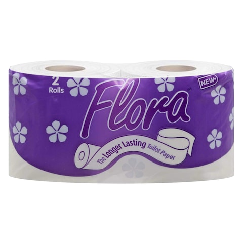 Flora Longer Lasting Toilet Paper Rolls 2 Count