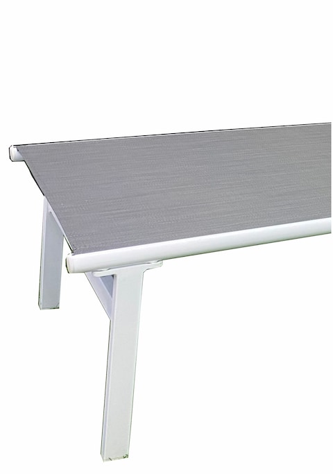 Grey &amp; White Color Aluminium Sunlounger