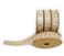 Jute Burlap Ribbon Beige with Pink Flower Print 5M Roll