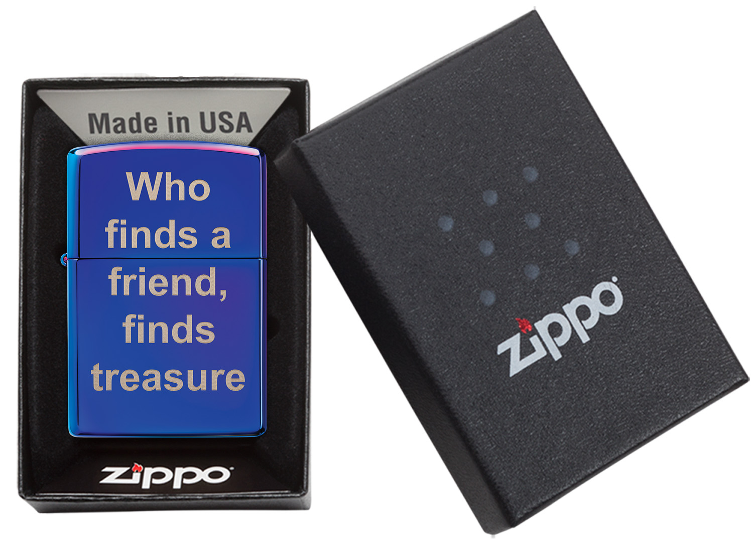 Zippo Lighter Model 29899 Mp402949 Friend Treasure Design