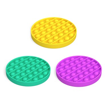 Generic-3Pcs 3Pcs Round Push Bubble Special Pop Sensory Toy Relieve Mental Stress Aritmetic Educational Toys