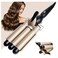 HYX 3 Barrel Curling Iron, Hair Crimper Temperature Adjustable 25mm Hair Crimper, Ceramic Tourmaline Triple Barrels, Hair Waving Styling Tools