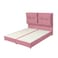 In House Le&oacute;n Velvet Bed Frame - Single - 200x100 cm - Light Pink