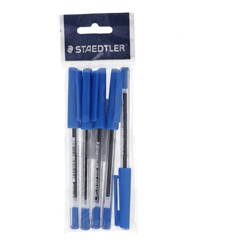 Staedtler Stick Ball Point Blue Pen 5pcs