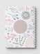 Lowha Spiral Notebook With 60 Sheets And Hard Paper Covers With Artisitc Doodle Flowers Design, For Jotting Notes And Reminders, For Work, University, School
