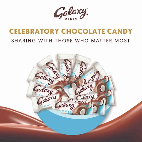 Galaxy Chocolate Minis Coconut Mini Chocolate Bars 13 Bars 162.5g