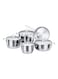 Korkmaz - 9-Piece Astra Cookware Set Silver Standard