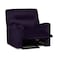 In House Velvet Rocking &amp; Rotating Recliner Chair - Dark Purple - AB01
