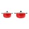MyChoice Casserole With Lid Red 24cm+26cm