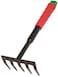 Trapp Brazil Small Garden Steel Mini Rake Digging Tool With Ergonomic Handle Rake Cultivator Garden Tool (FJ 1006)