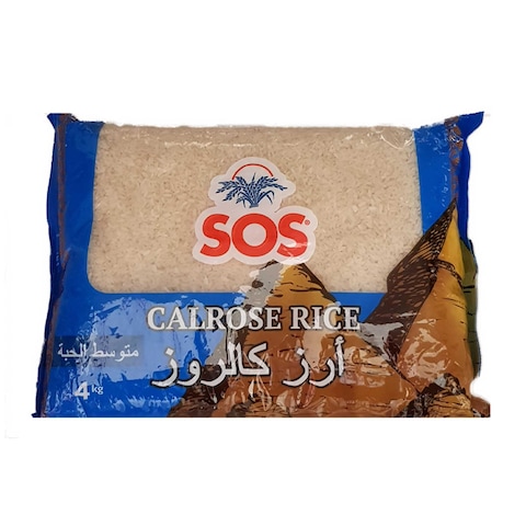 Sos Medium Grain Calrose Rice 4kg