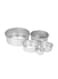 Generic 5-Piece Aluminum Alloy Round Cake Mould Set Silver 21.8X8X21.8Cm