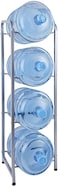 4-Tier Water Bottle Holder Shelf Cooler Jug Rack, Heavy Duty Water Bottle Cabby Rack, 5 Gallon Water Bottle Storage Rack