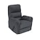 In House Velvet Rocking &amp; Rotating Recliner Chair - Dark Grey - AB09