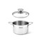 Fissman Bambino Saucepot With Glass Lid 12X7.5cm / 0,8 Ltr (Stainless Steel)