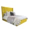 In House Burgas Velvet Bed Frame - Single - 200x120 cm - Gold