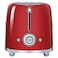 Smeg 50's Style Toaster TSF01RDUK, 950 W, Red, 6 Toasting Levels