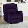 In House Velvet Rocking &amp; Rotating Recliner Chair - Dark Purple - AB02