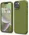 elago Liquid Silicone for iPhone 14 case cover Full Body Protection, Shockproof, Slim, Anti-Scratch Soft Microfiber Lining - Cedar Green