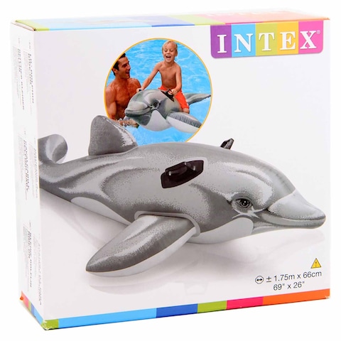 Intex Little Dolphin Children&#39;s Inflatable Ride On - 175 &times; 66 Cm