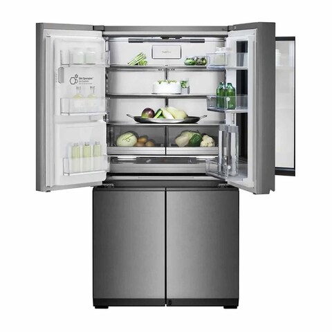 LG InstaView Door-in-Door Refrigerator - 4 Doors - 858 L - Silver - GR-X33FGNGL