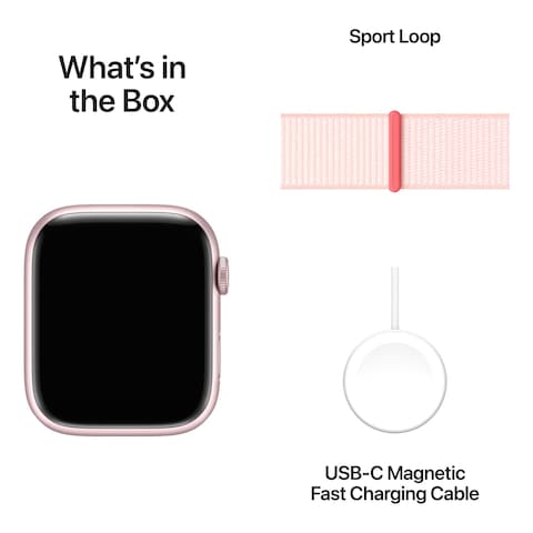 Apple Watch Series 9 GPS 45mm Pink Aluminium Light Pink Sport Loop