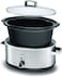 Stainless Steel Slow Cooker,SCM70.000SS,6.5 Litres   3 Settings, Warm, Low And High   Power Light Indicator   Glass Lid For Easy Viewing
