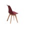 Jilphar Furniture Armless Dining Chair with Wooden Legs JP1154D,Red