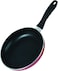 Homeway 24cm Fry Pan With 3 Layer Non-Stick Coating, 3mm Thickness, Heat Resistant Handle, Induction Friendly And Forged Construction, Black And Red - HW201