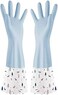 ZALCOON  Rubber Gloves for Kitchen Dishwashing Gloves, Reusable Waterproof Household Long Kitchen Cleaning Washing PVC Gloves for Cleaning Dish Gloves Durable & Waterproof & Latex Free
