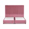 In House Alkmar Velvet Bed Frame - King - 200x200 cm - Light Pink
