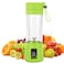 Generic-Green Plastic 4 Blades Portable Electric Juicer Cup USB Charging Fruit Vegetable Blender Smoothie Mixer Squeezer Kitchen Tool