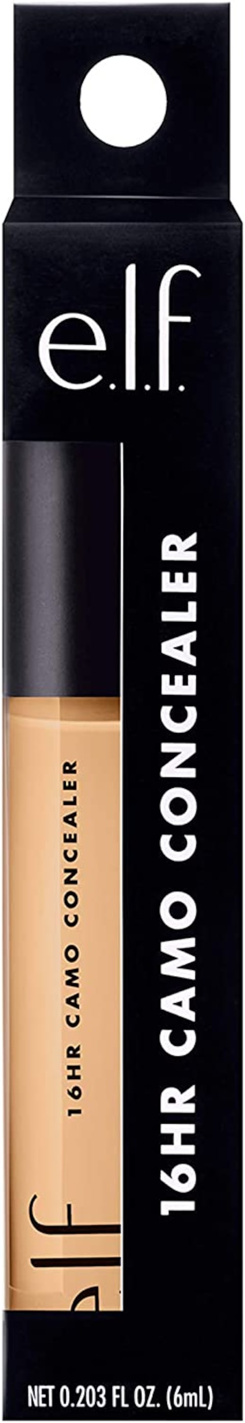 E.L.F. 16Hr Camo Concealer, Full Coverage &amp; Highly Pigmented, Matte Finish, Medium Peach, 0.203 Fl OZ (6ml)